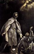 GRECO, El St Francis-s Vision of the Flaming Torch Spain oil painting artist